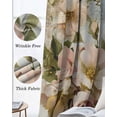 thumbnail image 3 of Pink Floral Spring Blackout Curtains for Bedroom Living Room Darkening Curtains 63 Inches Long Vintage Watercolor Botanical Window Curtain 2 Panels Set Window Treatment Grommet Drapes 42"x63", 3 of 9