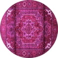 thumbnail image 1 of Ahgly Company Indoor Round Persian Pink Traditional Area Rugs, 3' Round, 1 of 4