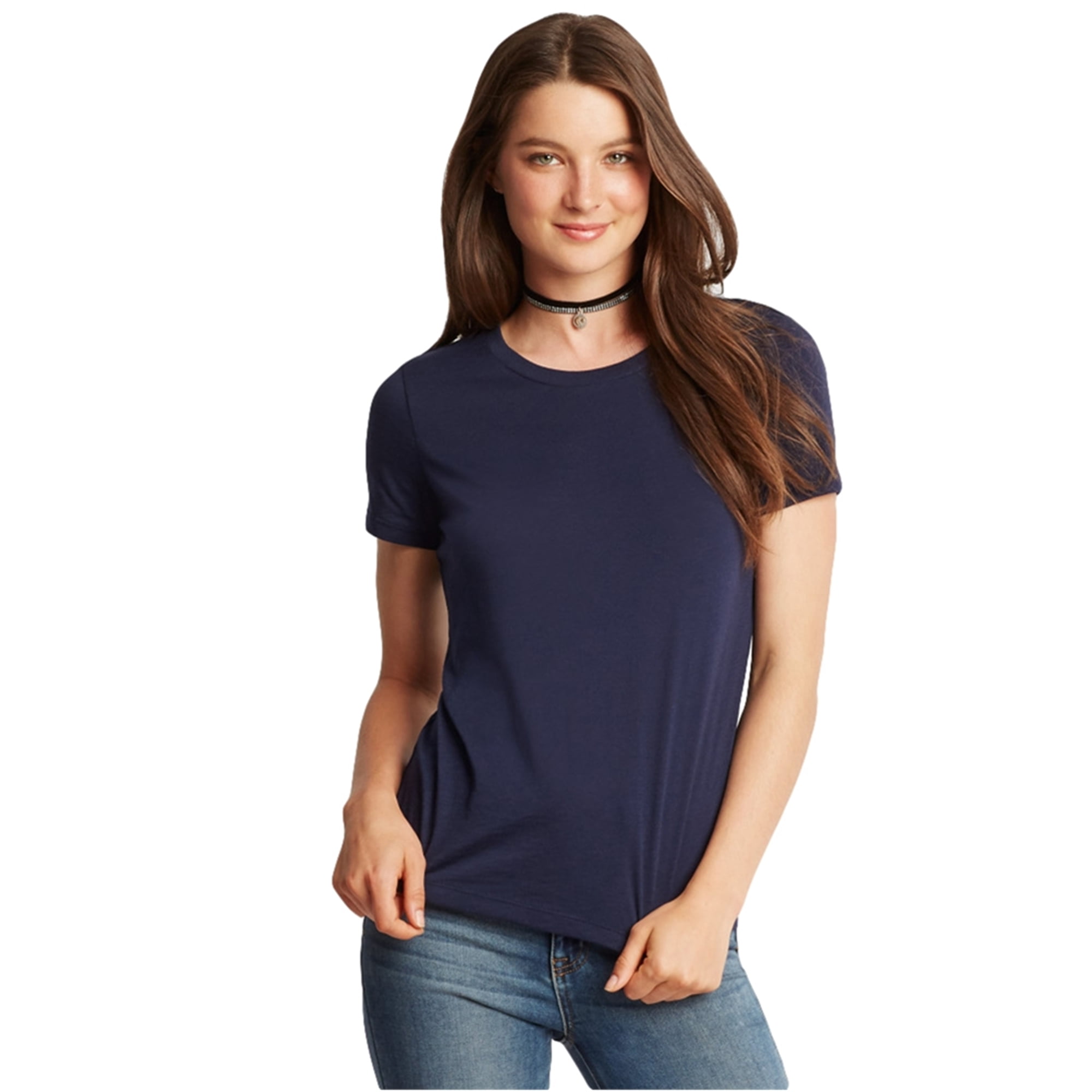 Aeropostale Womens Burnout SS Basic T-Shirt, Blue, X-Small - Walmart.com
