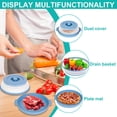 thumbnail image 3 of Blue Microwave Splatter Cover & Bottom Pad,2026 New Microwave Splatter Cover & Bottom Mat - 10.5 Inch Foldable Ventilated Cover, Heat-resistant Thickened Design, Made of Durable Plastic and Silicone, 3 of 17