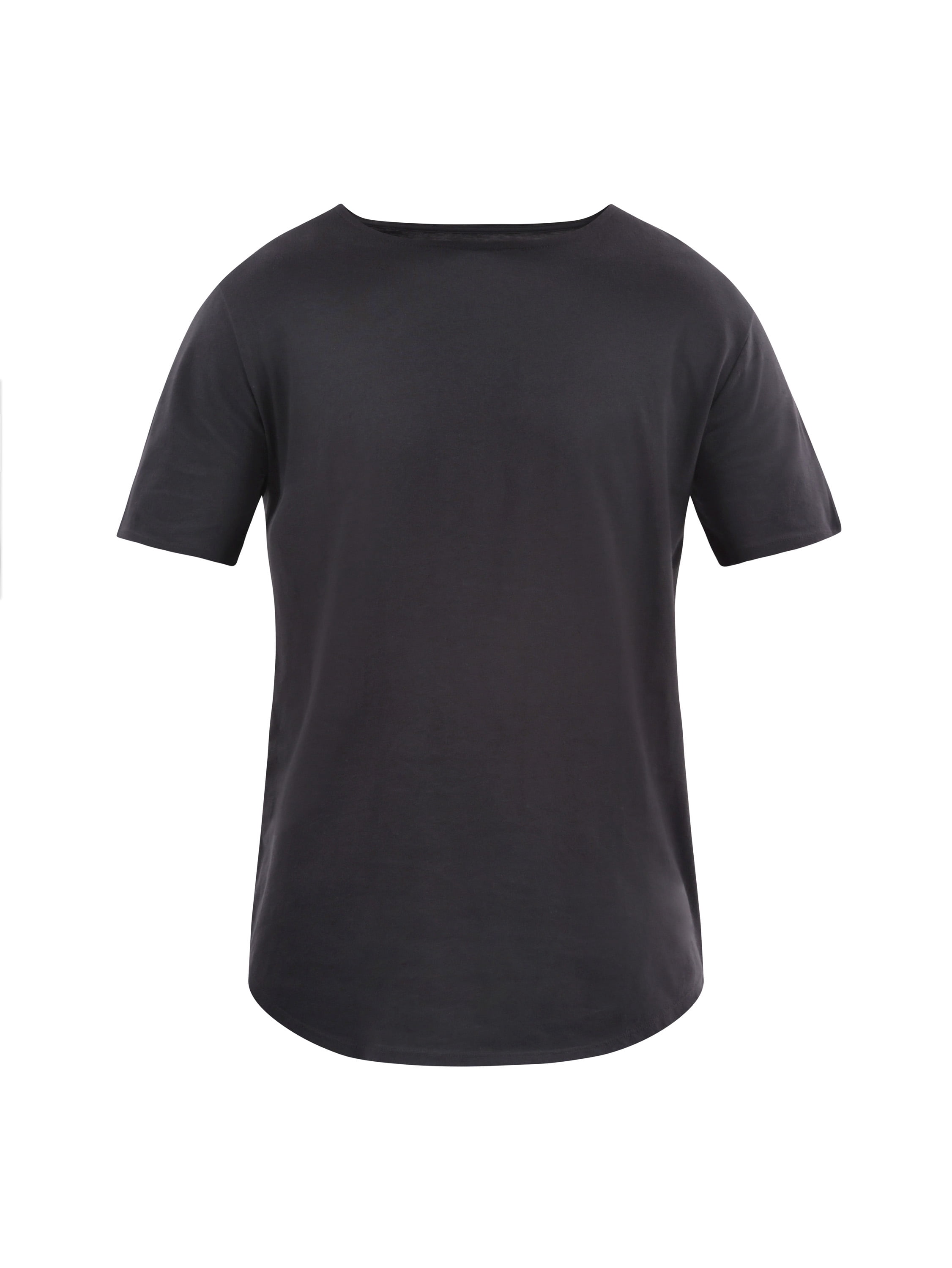 No Boundaries Men's & Big Men's Longline Curved Hem Elongated Tee Shirt, 2-Pack, Sizes XS-5XL
