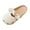 Beige, variant on Girls' Closed Toe Open Heel Outer Wear Soft Bottom Bow Casual Shoes Beige 3.5 Years-4 Years