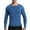 Blue, variant on ZCFZJW Mens Athletic Long Sleeve Shirts Fall Winter Warm Midweight Thermal Running Shirt Crewneck Moisture Wicking Sport Baselayer Tops Yellow XXL