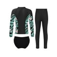 thumbnail image 2 of Zaldita Kids Girls Long Sleeve Rash Guard Swimsuit 3 Piece Bathing Suit Summer Beach Sports Swimwear Black 10, 2 of 6