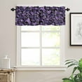 thumbnail image 3 of Hokiten Rod Pocket Curtain Valance, Boho Purple Floral Farmhouse Window Valance for Living Room, Bedroom, Kitchen Farmhouse Botanical Vintage Paisley Flower 42"W x 12"L, 3 of 8