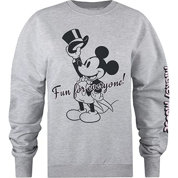 Disney - Jersey Showtime Fun For Everyone de Mickey Mouse para Mujer (Gris Deportivo)