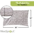 thumbnail image 3 of WeeSprout Mini Toddler Pillow for Kids Sleeping, Organic Cotton Shell & Pillowcase 18x13x3, 3 of 9