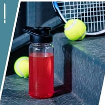 12 Pcs Plastic Water Bottles Bulk 17 oz Reusable Sports Bottles Portable Sports Drink Cups Pack with Handle for Kids Adults School Teams Gym Hike Camping Cycling(Clear)