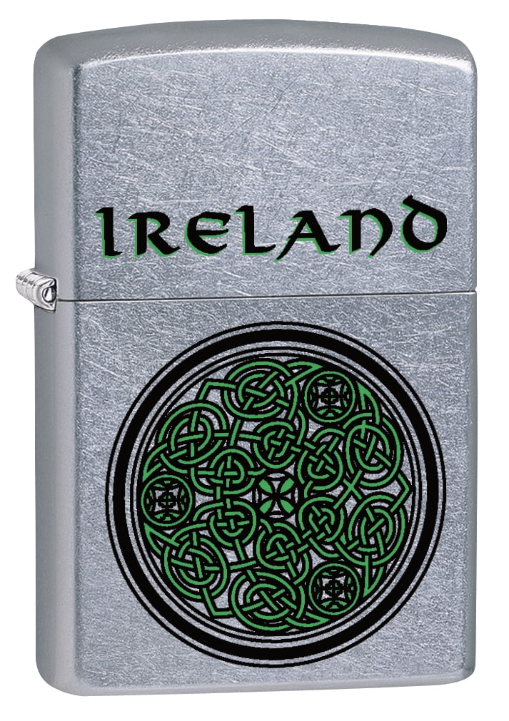 Zippo Lighter Ireland Celtic Knot Street Chrome 79254