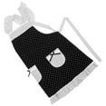 thumbnail image 3 of Delantal retro negro con volantes laterales, delantal de cocina vintage con bolsillos para mujeres y niñas, ideal para camareras y sirvientas, 3 of 7
