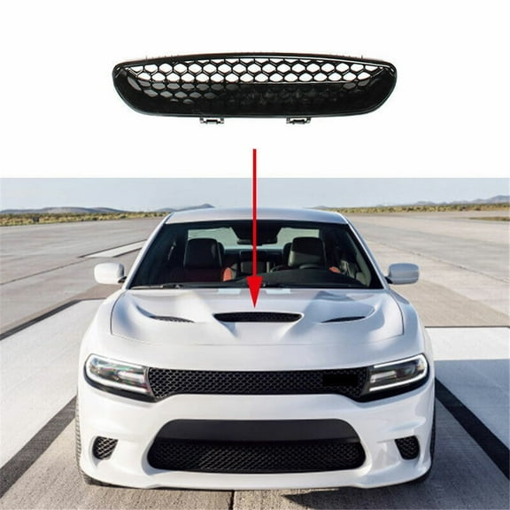 Hood Scoop Cover Center Grid Grille Trim For 2015-20 Dodge Charger 1KPCH1211023