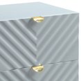 thumbnail image 2 of Mesa de noche Benzara Tyra 64x51x64cm Oro gris, 2 of 5