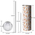 thumbnail image 5 of 20oz White Christmas Gingerbread Man Pattern Skinny Tumblers Stainless Steel Tumbler with Lid and Straw,Vacuum Insulated Double Wall Travel Tumbler Cups with Cleaning Brush for Coffee,Tea, 5 of 6