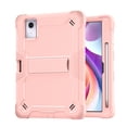 thumbnail image 2 of Rugged Case for Lenovo Idea Tab Plus 12.1 Inch 2025 (Model: TB361FU), Heavy Duty Shockproof Full-Body Protective Cover with Built-in Kickstand & Pen Holder, Black/Rose, 2 of 6