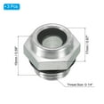 thumbnail image 2 of Uxcell Air Compressor Oil Sight Glass, G 1/4" Male Thread Aluminum Alloy Oil Liquid Level with O-ring 3 Pack, 2 of 6