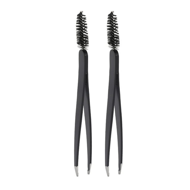 Pinzas para pestañas postizas, 2 pinzas para cejas, pinzas para eliminación de cejas negras, pinzas para pestañas, durabilidad mejorada