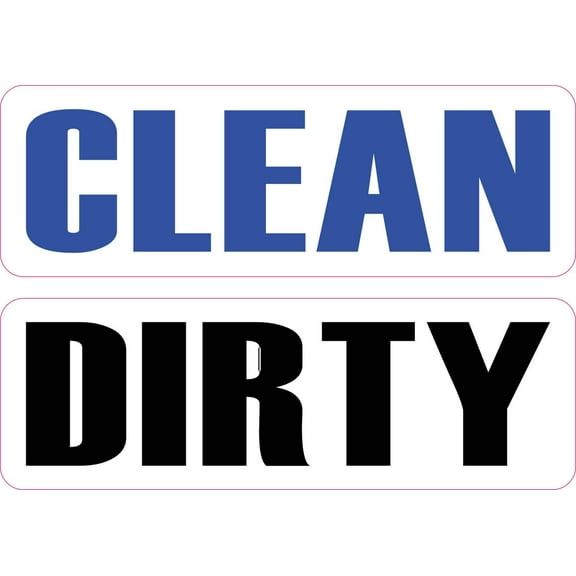 StickerTalk Clean and Dirty Stickers, 6 inches x 2 inches