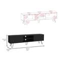 thumbnail image 3 of Engineered Wood TV Stand with Five Hairpin Legs | Great for Living Area Entertainment, 3 of 4