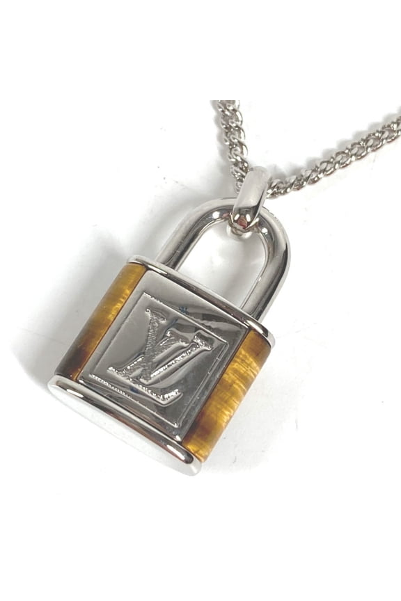 Pre-Owned LOUIS VUITTON M62668 Collier LV Stone Tiger Eye Pendant Necklace, Accessory, Chain...