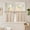 Rod Pocket Multi Red, variant on Striped Linen Kitchen Curtains 36 Inches Length Tier Curtains Farmhouse Modern Cafe Style Small Window Treatments Airy Light Filtering Rod Pocket for Living Room Bathroom 2 Panels Tan