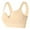 Beige, variant on Fewfanhot Womens Padded Sexy Push Up Bralettes, Seamless Wireless Shockproof Bras for Yoga, Workout