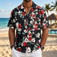 thumbnail image 2 of Enjoytime Casual Shirts for Men Hawaiian Print Short Sleeve Button Down Shirts Summer Beach Vacation Shirt, 2 of 5