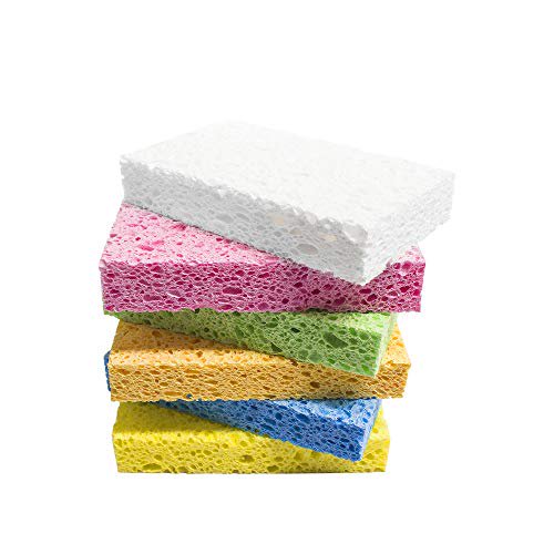 ARCLIBER Cellulose Sponge,Heavy Duty Scrub Sponge,Clean Tough Messes ...