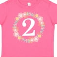 thumbnail image 4 of Inktastic 2nd Birthday Rose Wreath 2 Year Old Girl Girls Toddler T-Shirt, 4 of 5