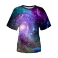 thumbnail image 5 of DHFJKG 2 Piece Sets For Women Summer Workout Outfits Short Sleeve Loungewear Sets Galaxy Printed Leggings Casual Tracksuits Versatile Outfit, 5 of 6