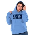 thumbnail image 4 of Fluent in Sarcasm Funny Attitude Unisex Plus Fleece Graphic Hoodie Brisco Brands 2X, 4 of 5