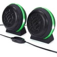 thumbnail image 1 of Enhance SL2 USB Gaming Computer Speakers for Monitor with LED Green Light, 3.5mm Wired Connection and in-Line Volume Control - 2.0 Stereo Sound System for Gaming Laptop, Desktop, PC Computers, 1 of 9