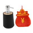 thumbnail image 3 of Dispensador de jabón de manos Dispensador de líquido Botella vacía bolsa de suerte negra, 3 of 9