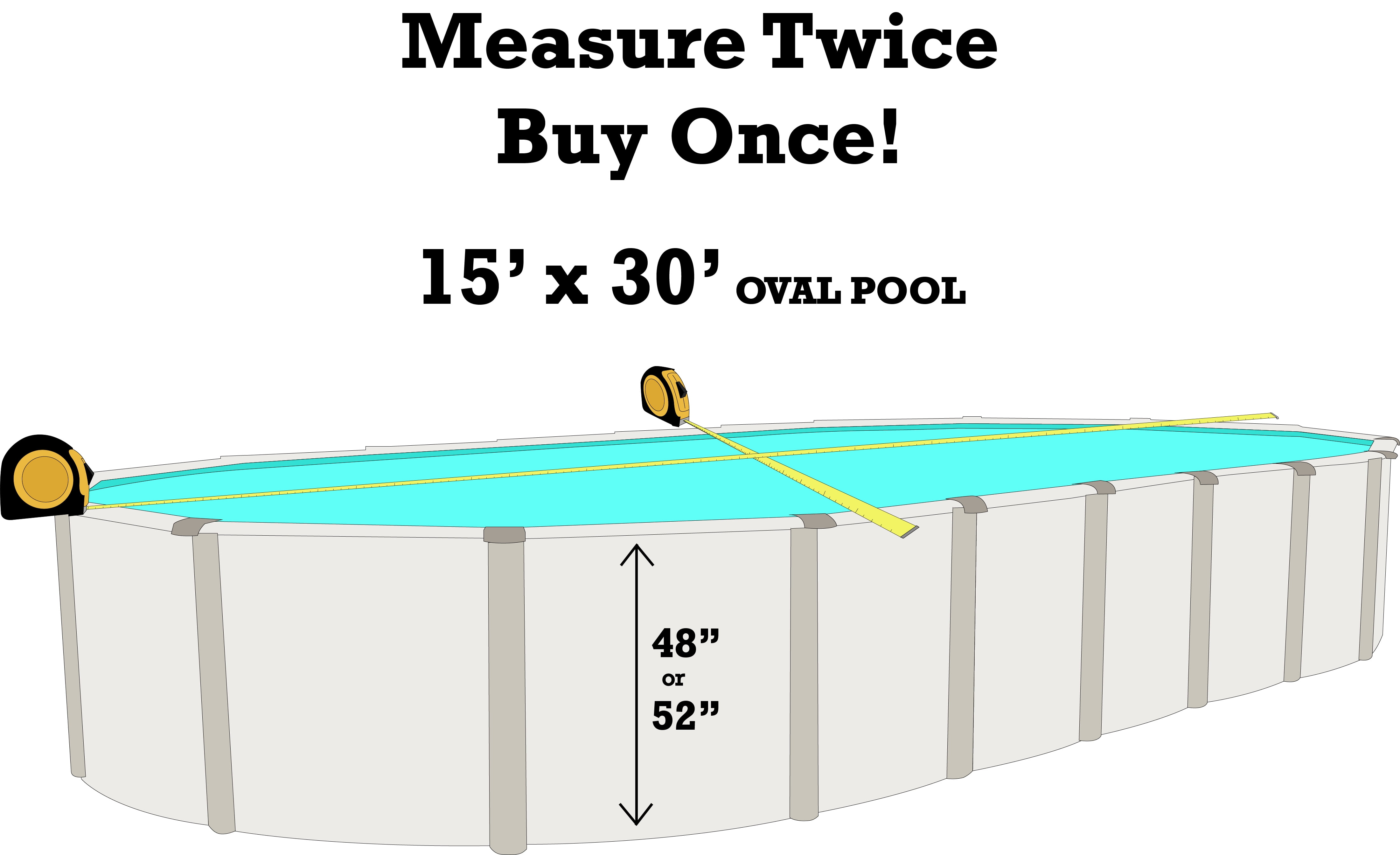 Smartline Bedrock 10-Foot-by-15-Foot Oval Liner Overlap Style 48-to-52-Inch Wall Height Designed for Steel Sided Above-Ground Swimming Pools 20 Gauge Virgin Vinyl