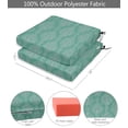 thumbnail image 3 of Vargottam Perfect Outdoor/Indoor Square Corner Seat Cushions Water-Resistant Lounge Chair 18.5" x 16" Home Office Patio Furniture Garden Decoration- Pack Of 2 Aquamarine|Ogee, 3 of 5