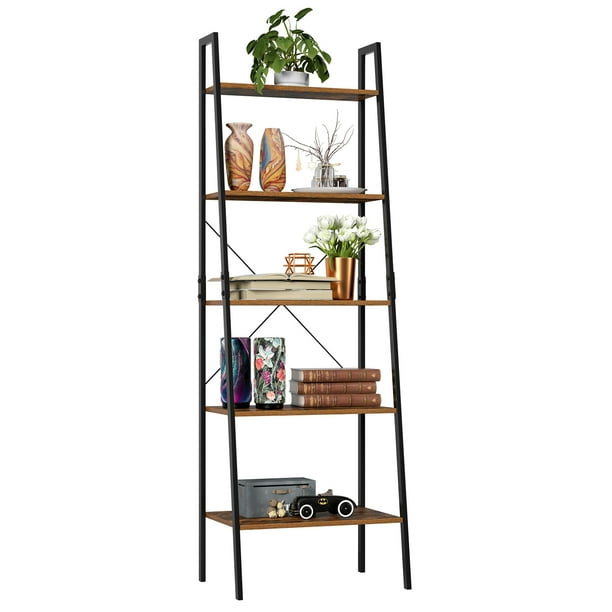 Homfa 5 Tier Modern Bookcase,Ladder Bookshelf Multifunctional Storage