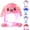 Pink Rabbit, variant on Funny Plush  Hat Ear Moving Jumping Hats, Cute LED  Beanie Cap for Women Girls  Party Holiday