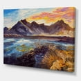 thumbnail image 3 of Designart ' Impression Pink Sunset Over The Mountains By The Sea ' Nautical & Coastal Canvas Wall Art Print, 3 of 4