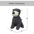 thumbnail image 3 of Decorative Dog Door Stop - 2.3 lb. Weighted Door Stopper for Living Room, Bedroom or Office - Adorable Puppy Design with Gray Tartan Fabric - Durable and Stylish Door Holder, 3 of 7
