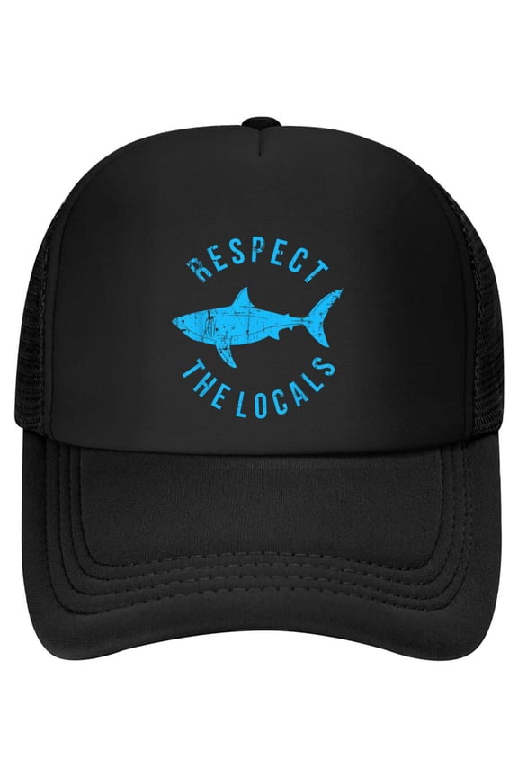 Respect The Locals Shark Ocean Animal Rights Biology Life Baseball Cap