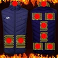 thumbnail image 1 of Amzcrzy Men Polyester Blouse Unisex Zipper Key Press Control 2 Heating Jacket Heated Usb Charging Version Heated Vest Men's Outerwear Vests Puffer Vest Down Vest Men Heated Vest for Men, 1 of 4