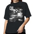 thumbnail image 2 of Chicago Cityscape Neighborhood Women's Black T-shirt, 2 of 3