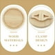 thumbnail image 3 of 2X Mesa Auxiliar Redonda Plegable de Madera con Clip para Sofá, Brazo para Sofá, Mesa con Reposabrazos para Comer/Bebidas/Aperitivos/Control Remoto/Control, 3 of 5