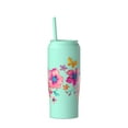 thumbnail image 4 of (2 pack) The Pioneer Woman 17oz Fresh Floral Stainless Steel Cooler Tumbler, Teal, 4 of 6