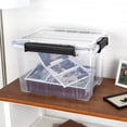 thumbnail image 3 of Sterilite 32 L Gasket Box, WaterProof Clear Plastic Storage Bin with Lid, Gasket Seal and Durable Latches, Black, 3 of 10