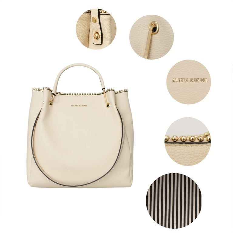Alexis Bendel Cream Vegan Leather Shopper Tote - Functional
