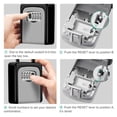thumbnail image 4 of K-Cliffs Heavy Duty Lock Box Secure Portable 4 digit Combination Key Lockbox With Shackle Safe for Realtor's Open House Holds up to 5 Keys, 4 of 7