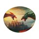 thumbnail image 1 of Balery Castle Red Green Sky Dragon Fundas de asiento para taburete de bar redondo de tela de terciopelo ajustables que protegen de arañazos y manchas para sillas de 14 a 17 pulgadas.-12 inch, 1 of 7