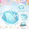 thumbnail image 3 of Plat à Bonbons de Pâques, Bocal à Bonbons en Verre Coloré avec Couvercle, Bol de Rangement pour Biscuits et Sucre, Plat Décoratif en Verre pour Décorations de Table de Pâques au Printemps, 3 of 9