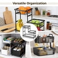 thumbnail image 5 of 3-Tier Fruit Basket, Large Capacity Metal Wire Serving Stand, Kitchen Counter Fruit Storage Rack, Multi-layer Carbon Steel Vegetable Holder for Snacks, Bread, Candies, 5 of 5