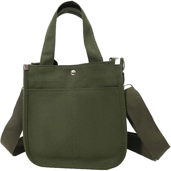 Kukuzhu Small Canvas Tote Bags for Women Mini Canvas Crossbody Bag Satchel Purses Stylish Shoulder Handbags 2023